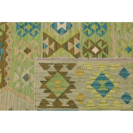 Tappeto Kilim Afghanistan marrone verde 193x299