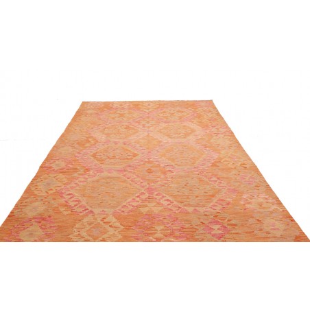 Tappeto Kilim Afghanistan arancione beige 194x302