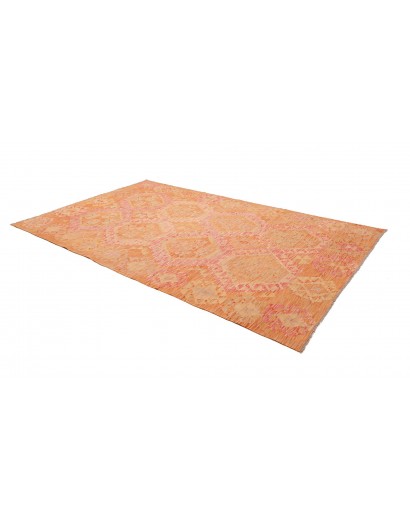 Tappeto Kilim Afghanistan arancione beige 194x302