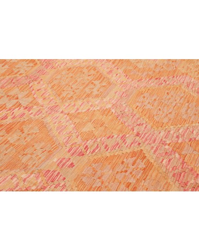 Tappeto Kilim Afghanistan arancione beige 194x302