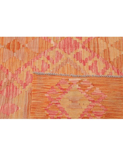 Tappeto Kilim Afghanistan arancione beige 194x302