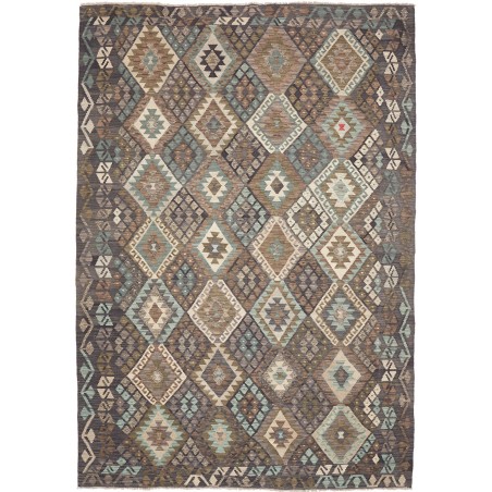 Tappeto Kilim Afghanistan azzurro bianco 205x290