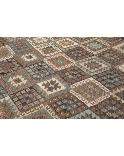 Tappeto Kilim Afghanistan azzurro bianco 205x290