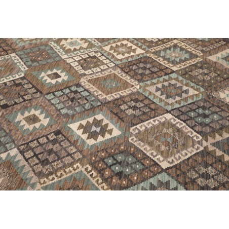 Tappeto Kilim Afghanistan azzurro bianco 205x290