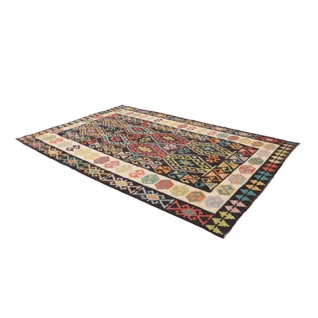 Tappeto Kilim Afghanistan marrone grigio 205x305
