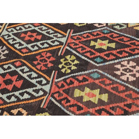 Tappeto Kilim Afghanistan marrone grigio 205x305