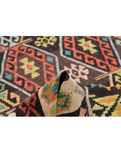 Tappeto Kilim Afghanistan marrone grigio 205x305