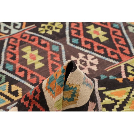 Tappeto Kilim Afghanistan marrone grigio 205x305