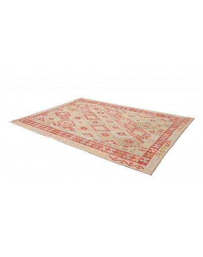 Tappeto Kilim Afghanistan marrone rosso 200x287