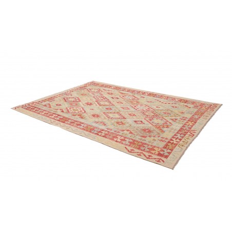 Tappeto Kilim Afghanistan marrone rosso 200x287