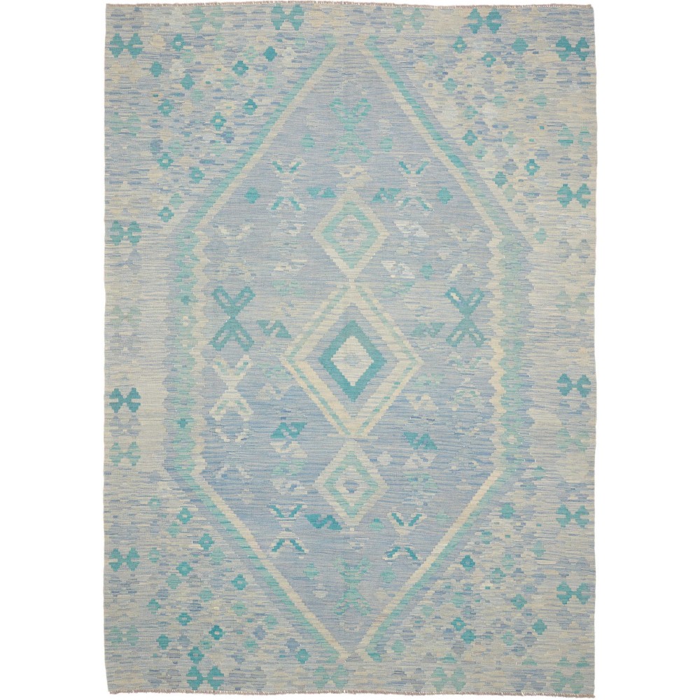 Tappeto Kilim Afghanistan azzurro 201x290