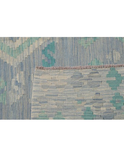 Tappeto Kilim Afghanistan azzurro 201x290