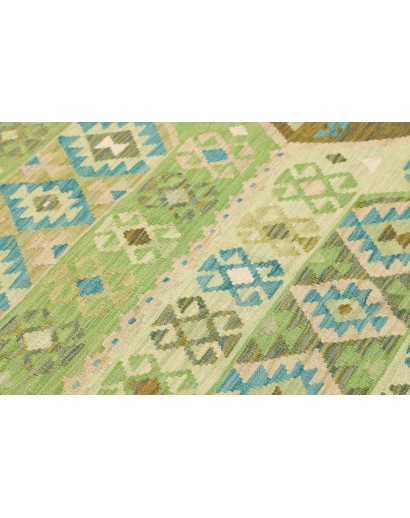 Tappeto Kilim Afghanistan marrone verde 197x307