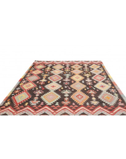 Tappeto Kilim Afghanistan marrone grigio 208x287