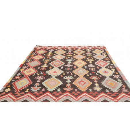 Tappeto Kilim Afghanistan marrone grigio 208x287