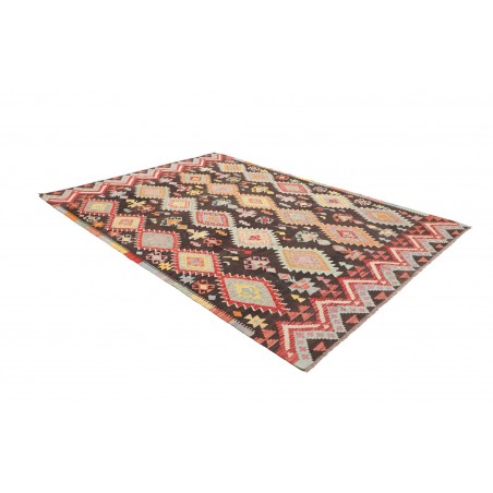 Tappeto Kilim Afghanistan marrone grigio 208x287