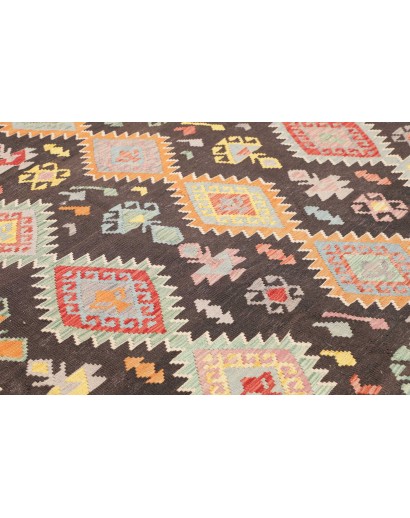 Tappeto Kilim Afghanistan marrone grigio 208x287