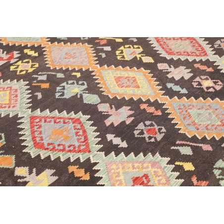 Tappeto Kilim Afghanistan marrone grigio 208x287
