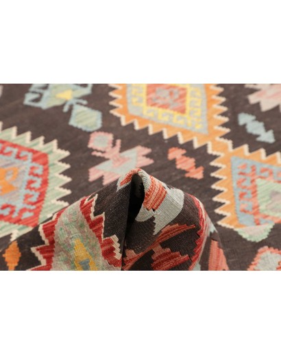 Tappeto Kilim Afghanistan marrone grigio 208x287