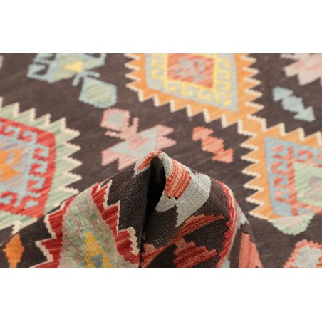 Tappeto Kilim Afghanistan marrone grigio 208x287