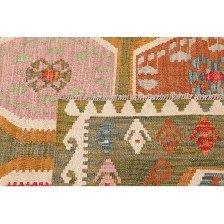 Tappeto Kilim Afghanistan arancione marrone 206x290