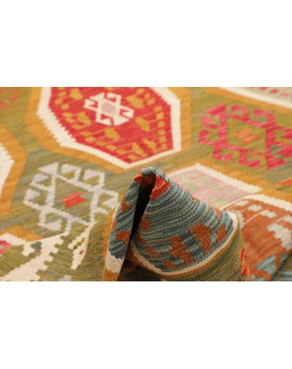 Tappeto Kilim Afghanistan arancione marrone 206x290