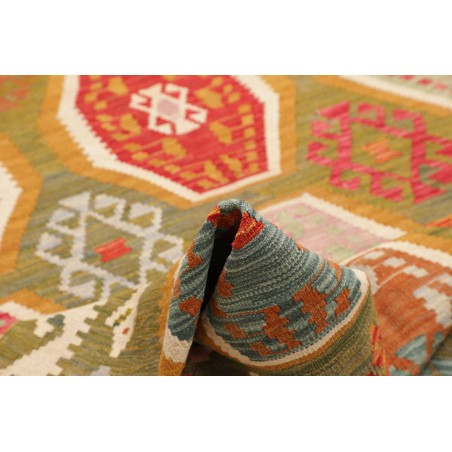 Tappeto Kilim Afghanistan arancione marrone 206x290