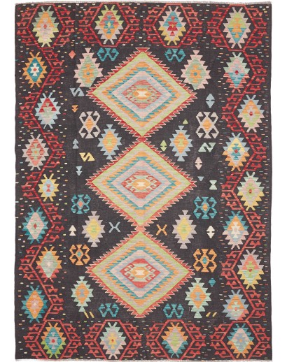 Tappeto Kilim Afghanistan marrone 206x291