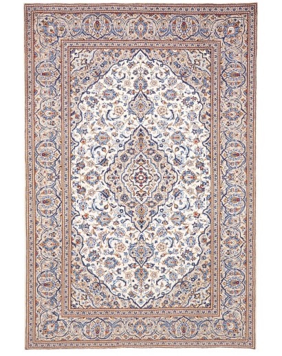 Tappeto Kashan Persia bianco marrone 200x295