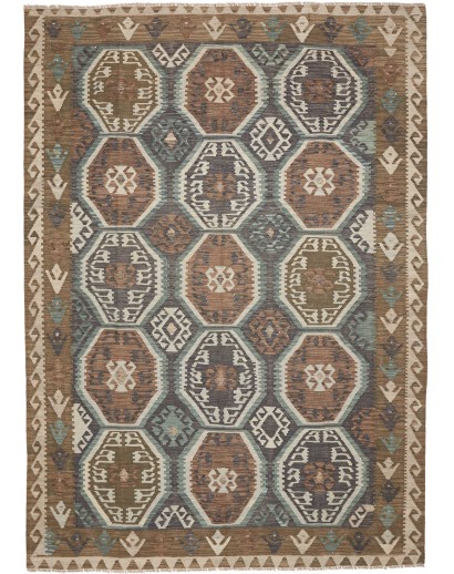 Tappeto Kilim Afghanistan azzurro 211x296