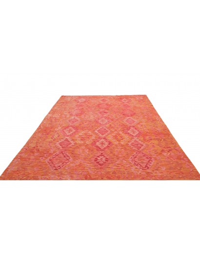Tappeto Kilim Afghanistan rosso marrone 202x293