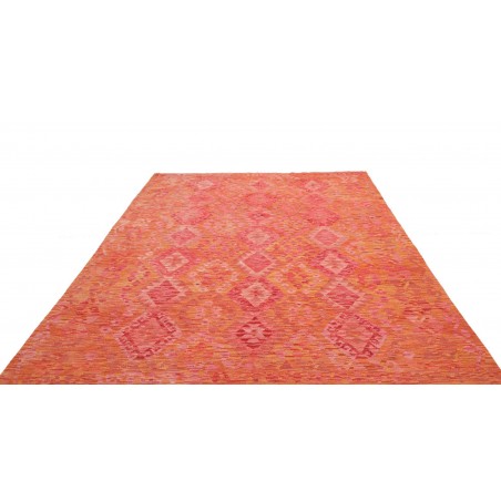 Tappeto Kilim Afghanistan rosso marrone 202x293