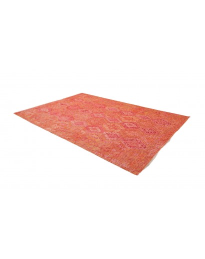 Tappeto Kilim Afghanistan rosso marrone 202x293