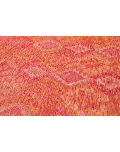 Tappeto Kilim Afghanistan rosso marrone 202x293
