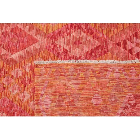 Tappeto Kilim Afghanistan rosso marrone 202x293