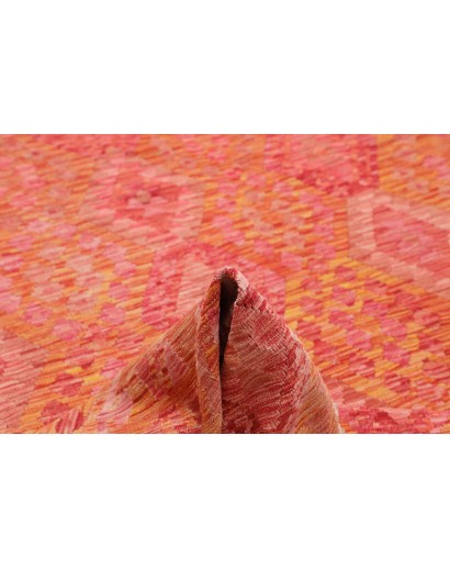 Tappeto Kilim Afghanistan rosso marrone 202x293