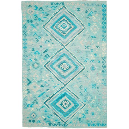 Tappeto Kilim Afghanistan blu 203x306