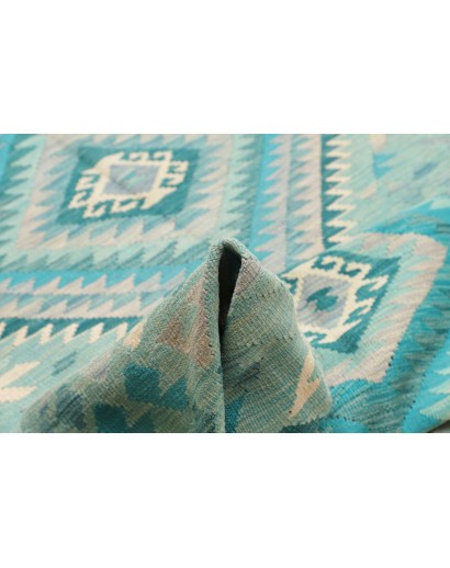 Tappeto Kilim Afghanistan blu 203x306