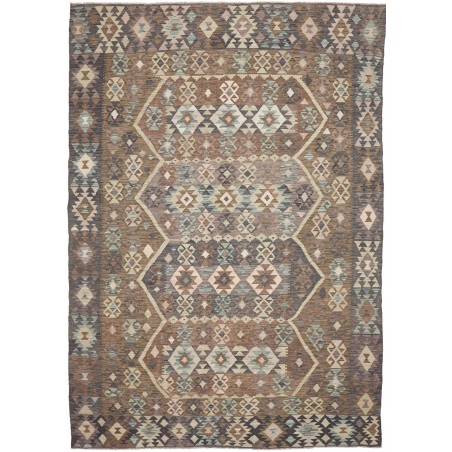 Tappeto Kilim Afghanistan bianco azzurro 210x299