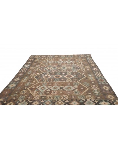 Tappeto Kilim Afghanistan bianco azzurro 210x299