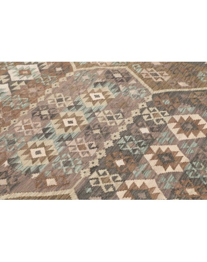 Tappeto Kilim Afghanistan bianco azzurro 210x299