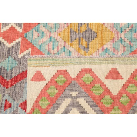 Tappeto Kilim Afghanistan marrone arancione 203x317