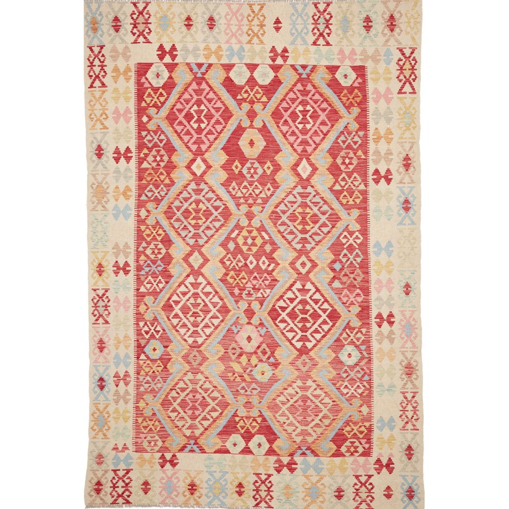 Tappeto Kilim Afghanistan marrone 206x311