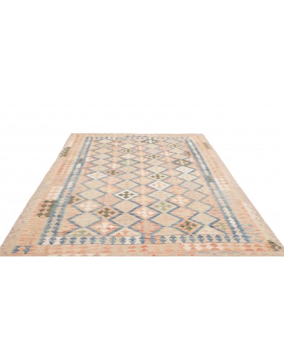 Tappeto Kilim Afghanistan bianco giallo 200x292