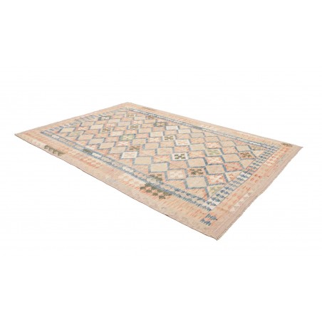 Tappeto Kilim Afghanistan bianco giallo 200x292