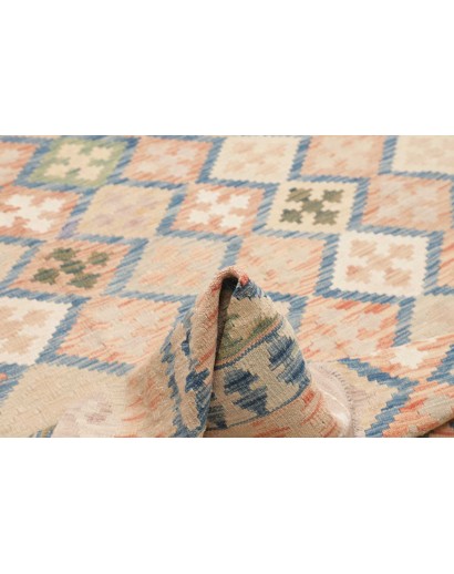 Tappeto Kilim Afghanistan bianco giallo 200x292