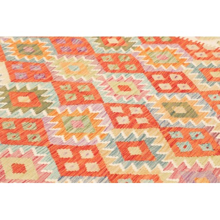 Tappeto Kilim Afghanistan marrone rosso 203x293