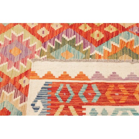 Tappeto Kilim Afghanistan marrone rosso 203x293