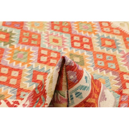 Tappeto Kilim Afghanistan marrone rosso 203x293