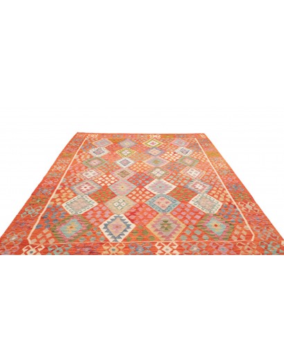 Tappeto Kilim Afghanistan arancione marrone 208x291